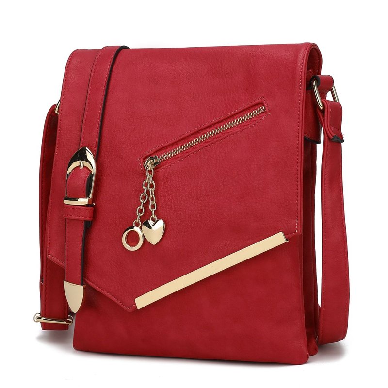 Mkf Collection By Mia K Jasmine Vegan Leather Women's Crossbody Bag In Red