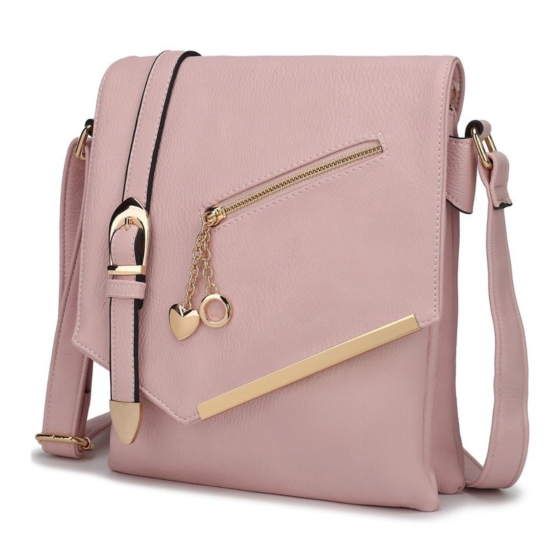 Mkf Collection By Mia K Jasmine Vegan Leather Women's Crossbody Bag In Pink