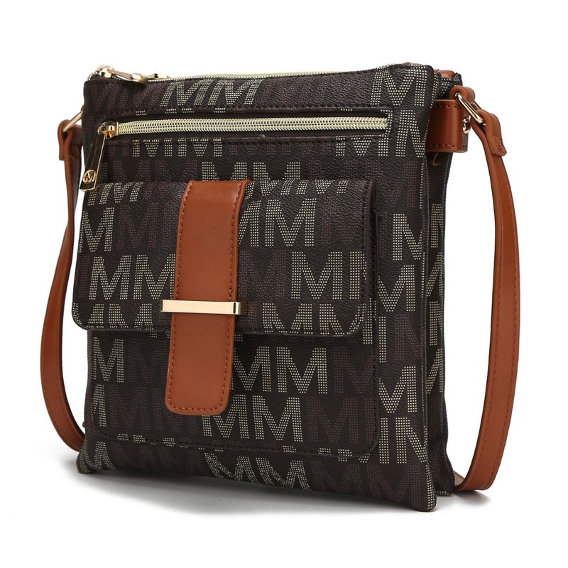 Mkf Collection By Mia K Jeni Multi Compartment Crossbody Bag In Brown