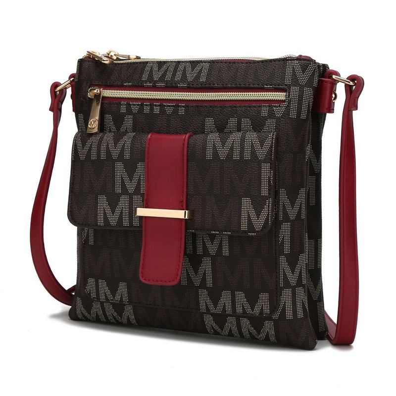 Mkf Collection By Mia K Jeni Multi Compartment Crossbody Bag In Red