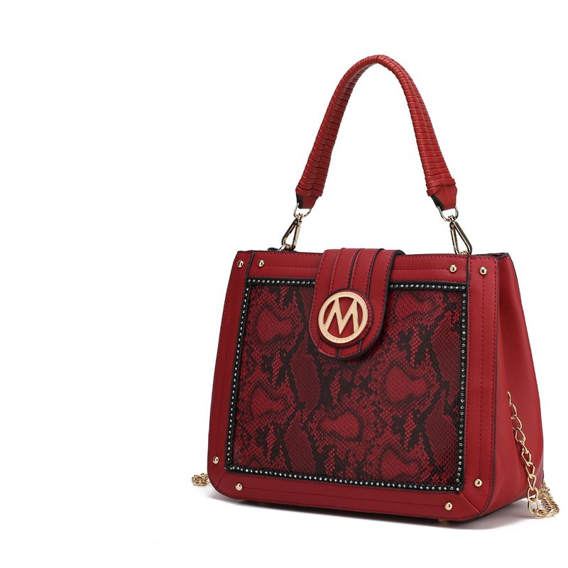 Shop Mkf Collection By Mia K Kamala Shoulder Vegan Leather Women's Handbag In Red