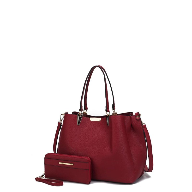 Shop Mkf Collection By Mia K Kane Satchel With Wallet In Red