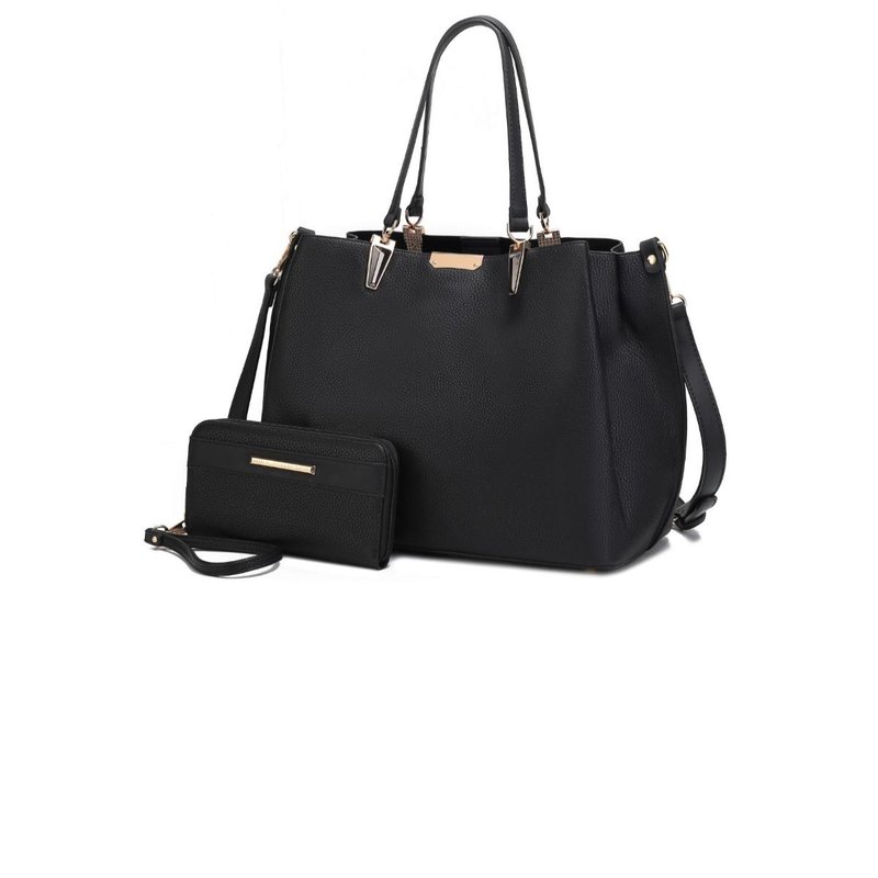 Shop Mkf Collection By Mia K Kane Satchel With Wallet In Black