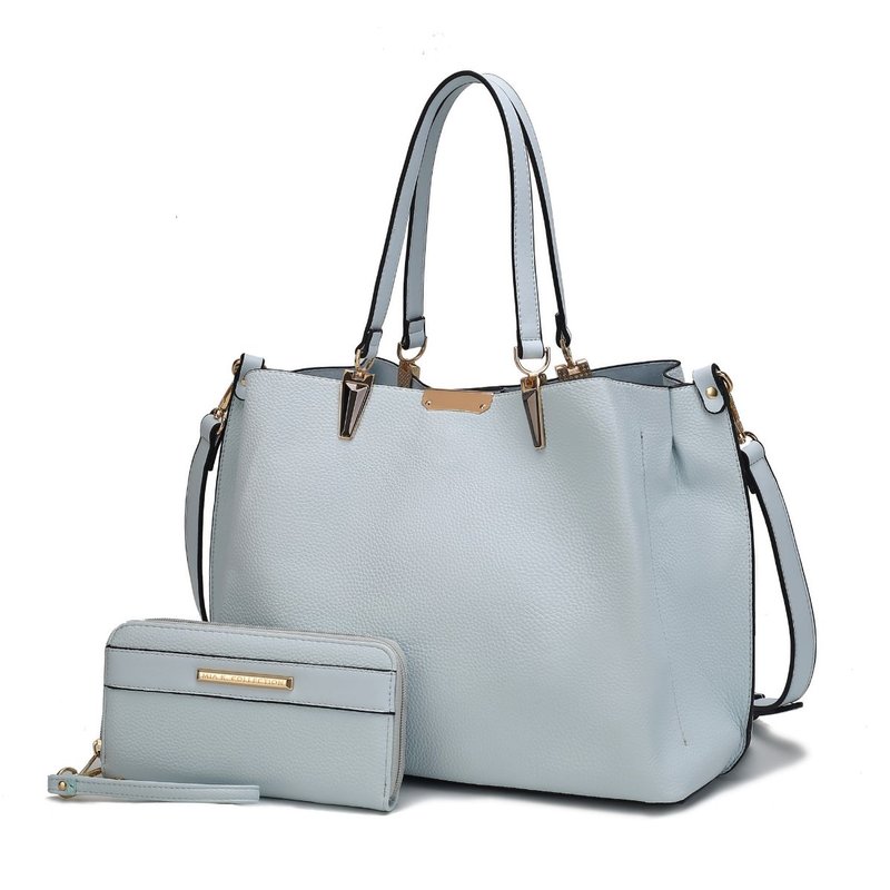Mkf Collection By Mia K Kane Satchel With Wallet In Blue