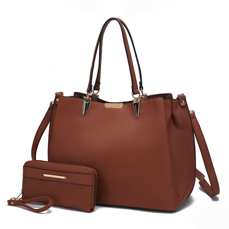 Mkf Collection By Mia K Kane Satchel With Wallet In Brown
