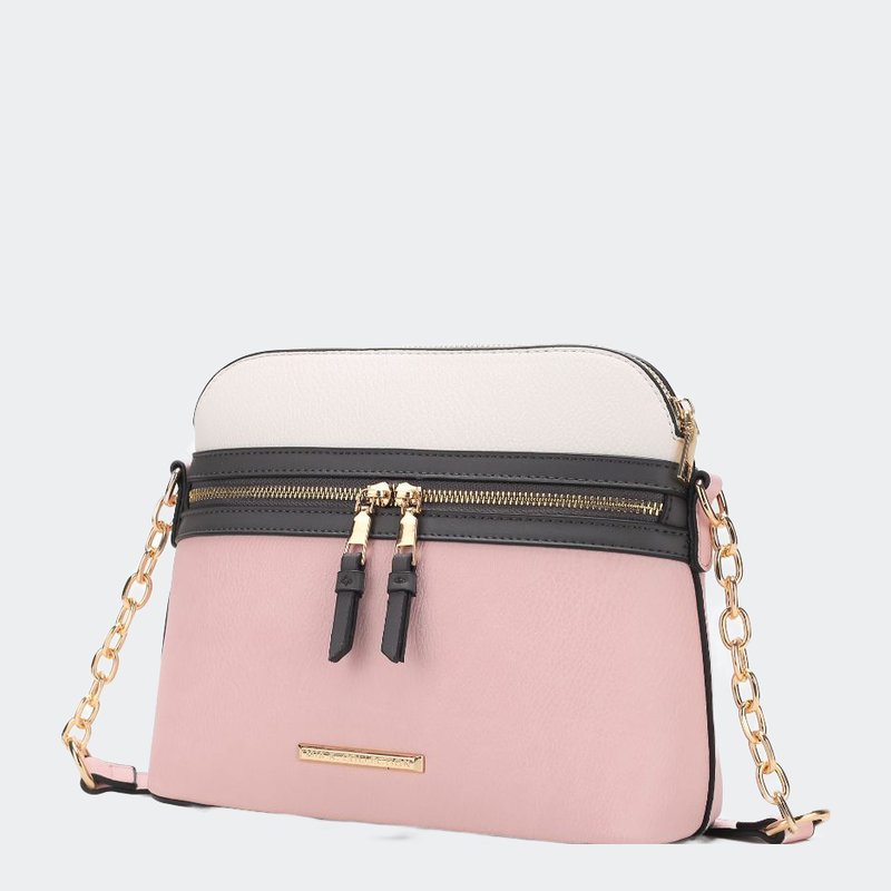 Mkf Collection By Mia K Karelyn Vegan Leather Crossbody Handbag In Pink