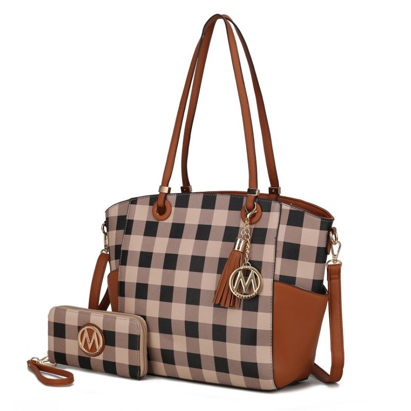 Mkf Collection By Mia K Karlie Tote Bag With Wallet In Brown