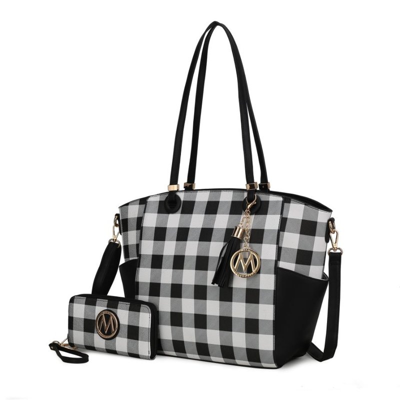Mkf Collection By Mia K Karlie Tote Bag With Wallet In Black