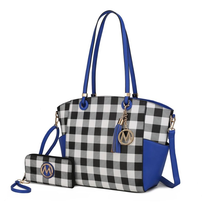 Mkf Collection By Mia K Karlie Tote Bag With Wallet In Blue