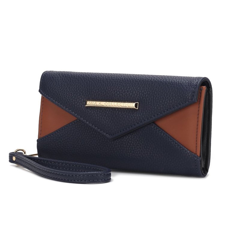 Mkf Collection By Mia K Kearny Vegan Leather Women's Wallet Bag In Blue