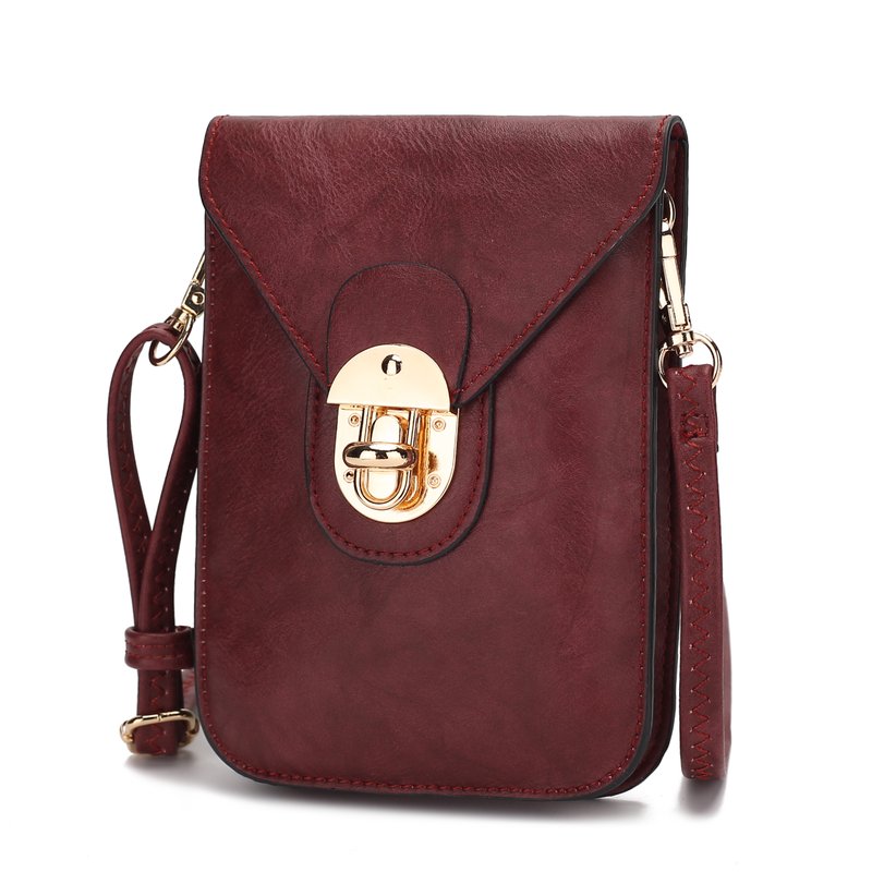 Shop Mkf Collection By Mia K Kianna Vegan Leather Phone Crossbody Bag In Red