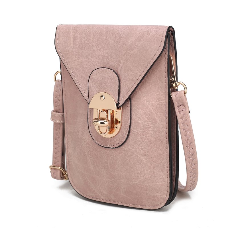 Mkf Collection By Mia K Kianna Vegan Leather Phone Crossbody Bag In Pink