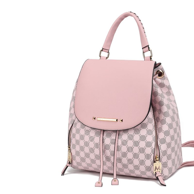 Mkf Collection By Mia K Kimberly Circular Print Backpack In Pink