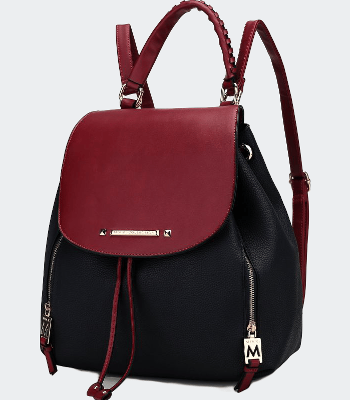 Mkf Collection By Mia K Kimberly Vegan Leather Backpack For Women's In Red
