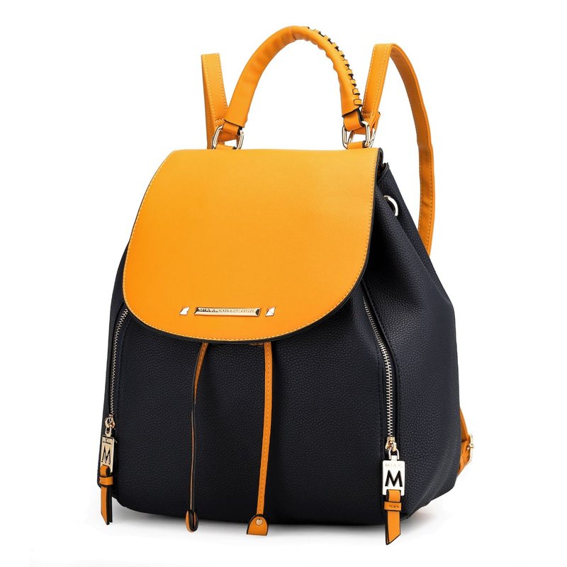 Mkf Collection By Mia K Kimberly Vegan Leather Backpack For Women's In Yellow