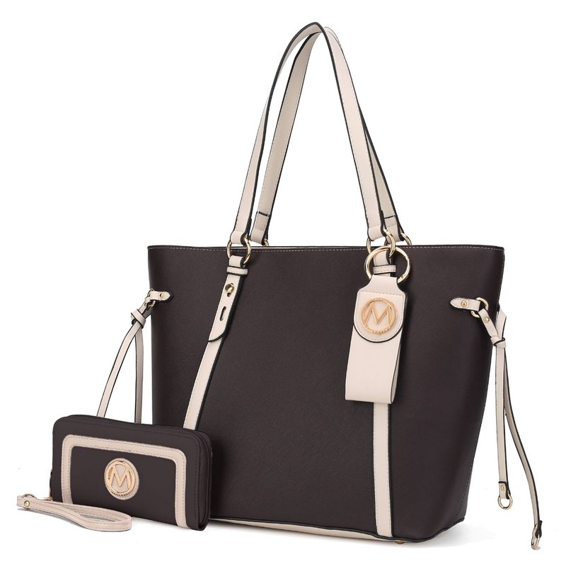 Mkf Collection By Mia K Kioea Tote With Wallet & Detachable Key-ring Set In Brown