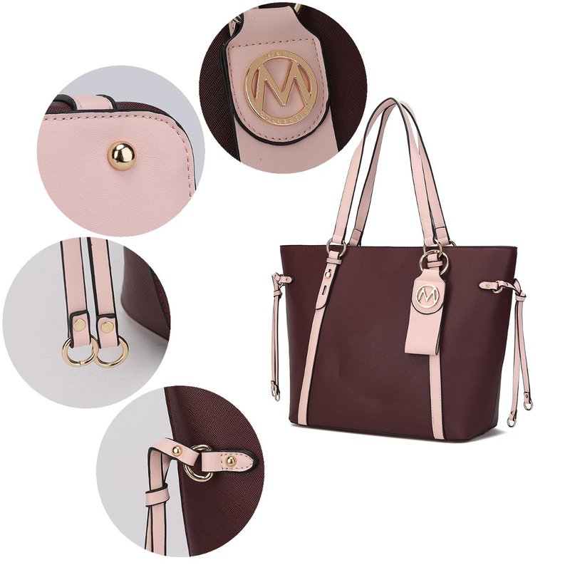 Shop Mkf Collection By Mia K Kioea Tote With Wallet & Detachable Key-ring Set In Blue