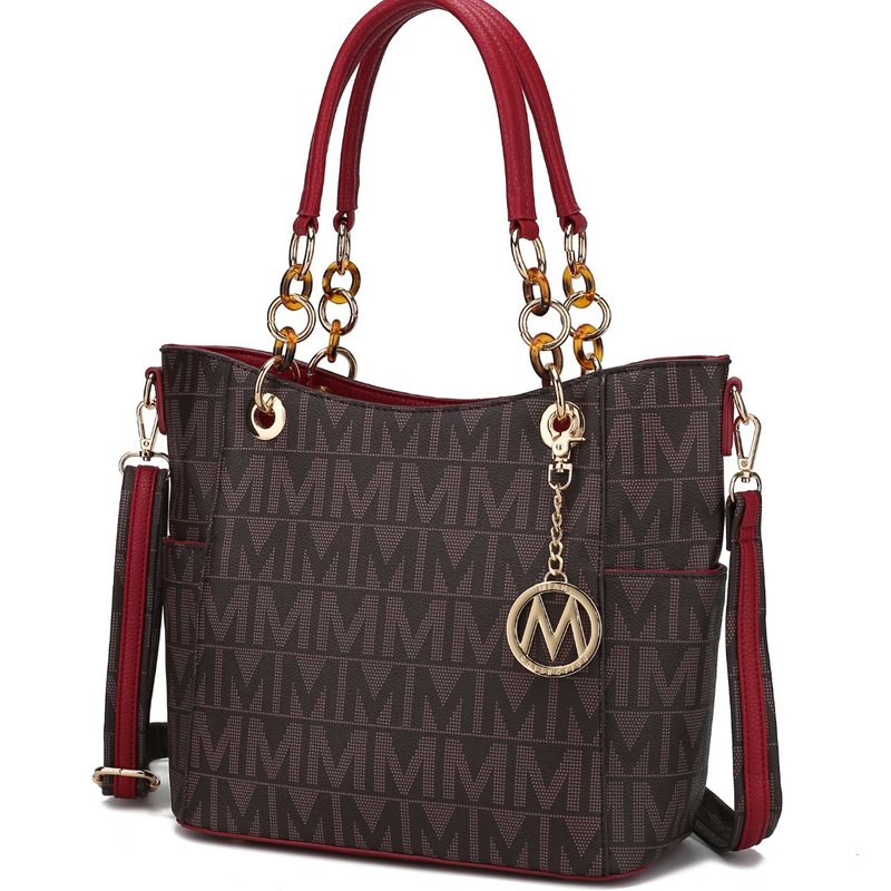 Mkf Collection By Mia K Kissaten Milan M Signature Tote Handbag In Red