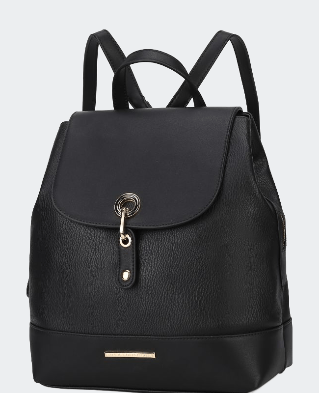 Mkf Collection By Mia K Laura Vegan Leather Backpack In Black