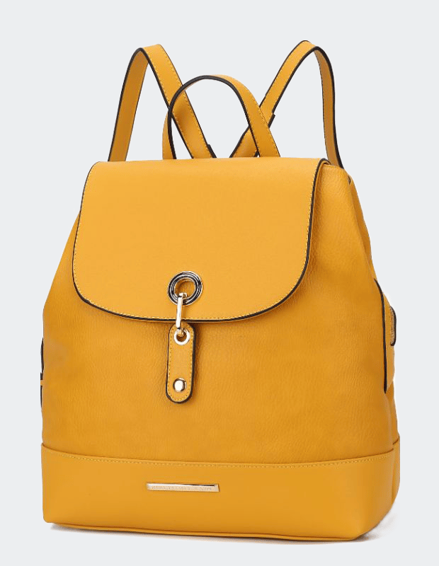 Mkf Collection By Mia K Laura Vegan Leather Backpack In Yellow