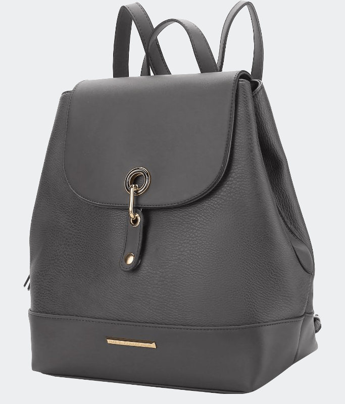 Mkf Collection By Mia K Laura Vegan Leather Backpack In Grey
