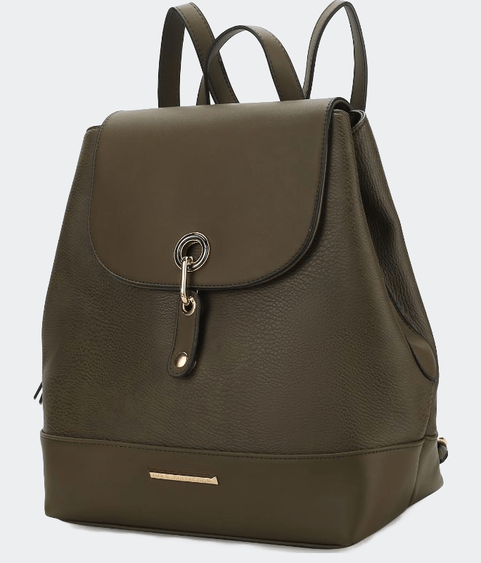 Mkf Collection By Mia K Laura Vegan Leather Backpack In Green