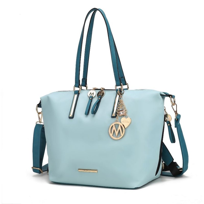 Mkf Collection By Mia K Layla Solid Tote + Backpack In Blue