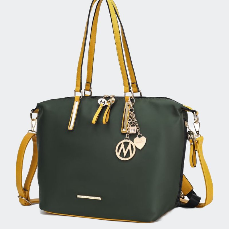 Mkf Collection By Mia K Layla Solid Tote + Backpack In Green