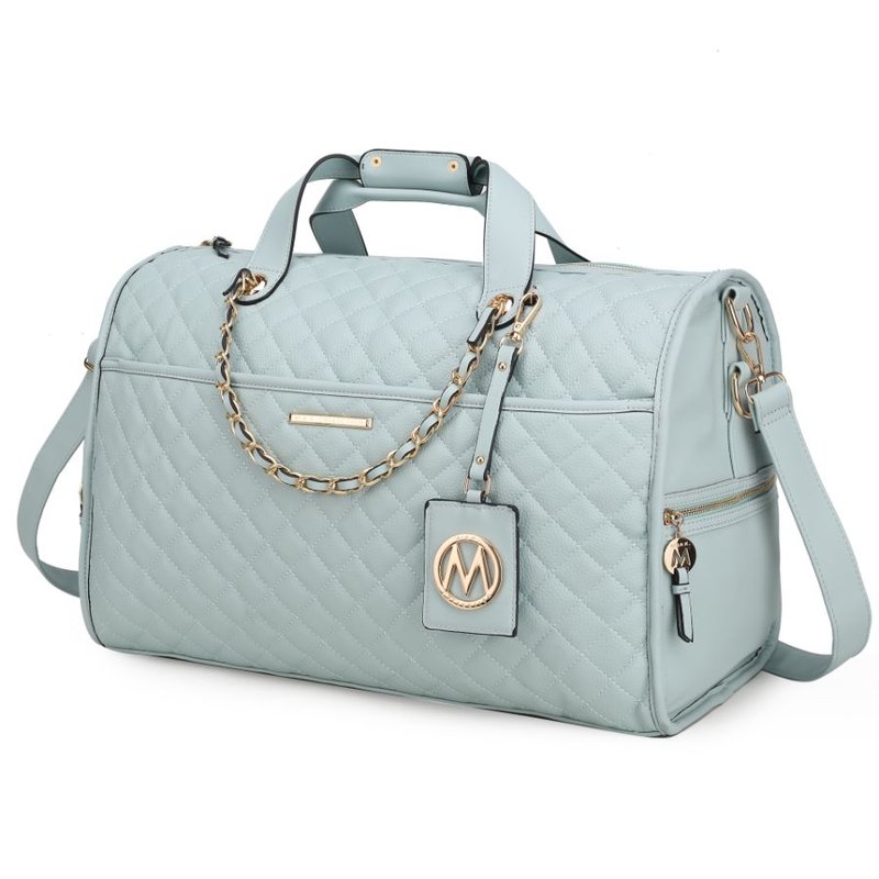 Mkf Collection By Mia K Lexie Vegan Leather Women's Duffle Bag In Blue