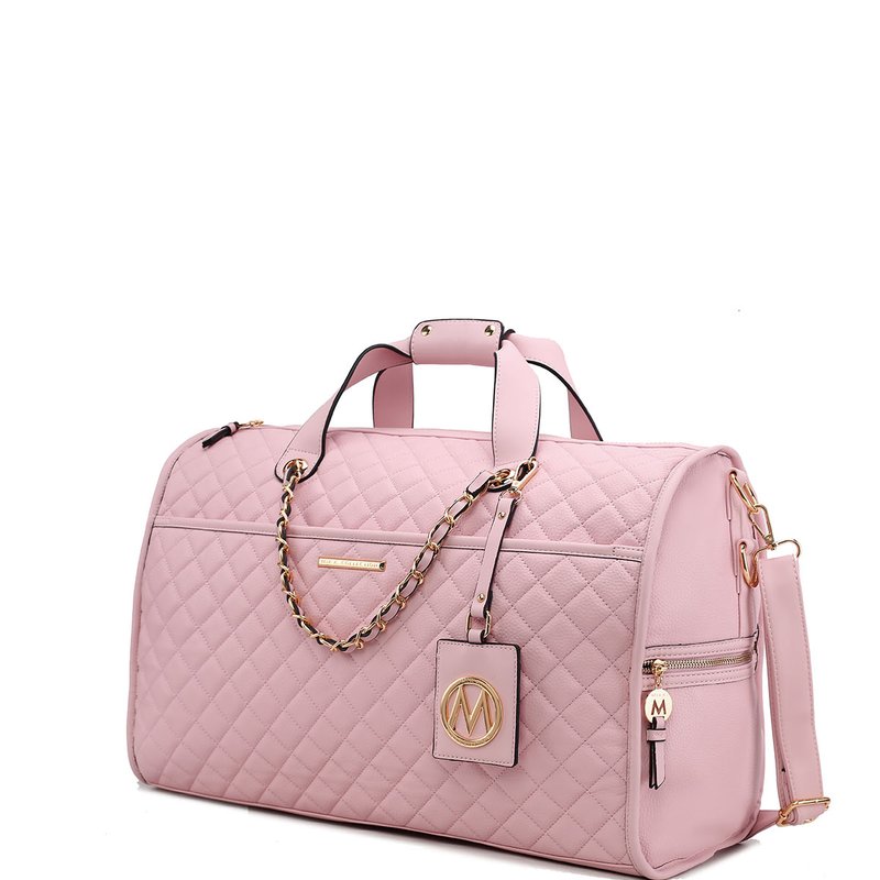 Mkf Collection By Mia K Lexie Vegan Leather Women's Duffle Bag In Pink