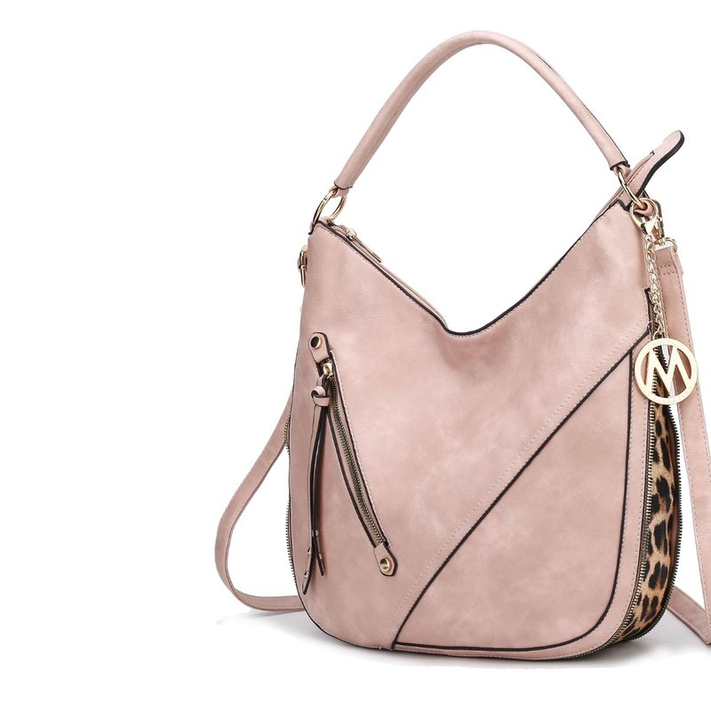 Mkf Collection By Mia K Lisanna Vegan Leather Hobo Handbag In Pink