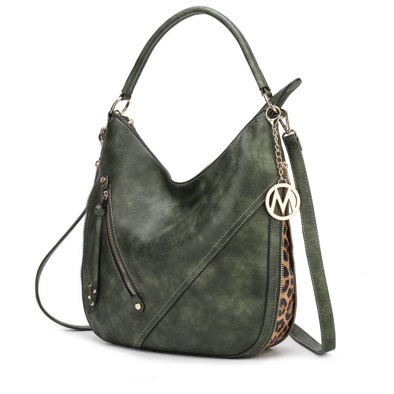 Mkf Collection By Mia K Lisanna Vegan Leather Hobo Handbag In Green