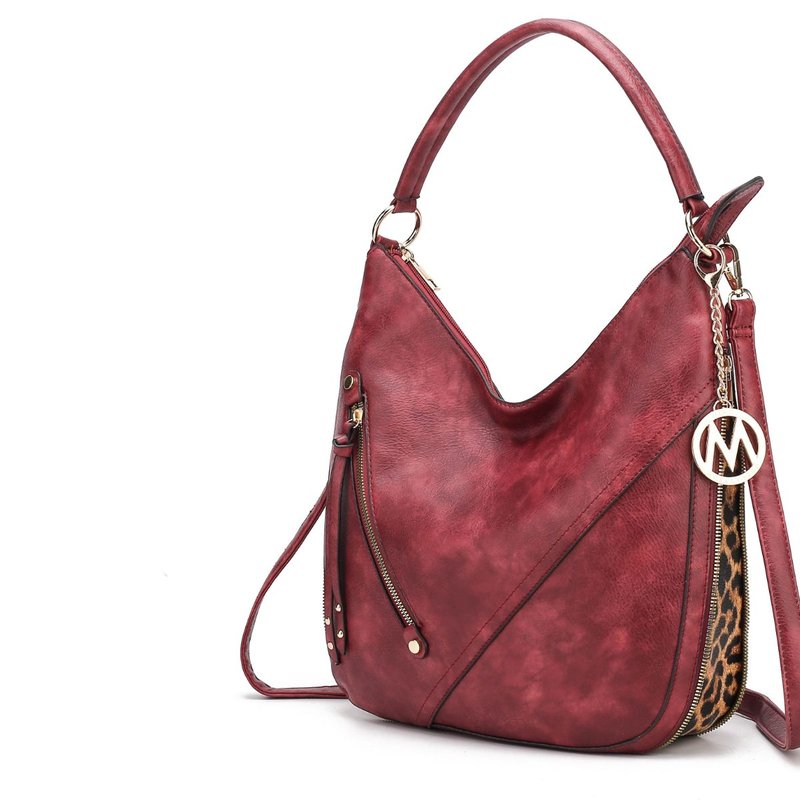 Mkf Collection By Mia K Lisanna Vegan Leather Hobo Handbag In Red