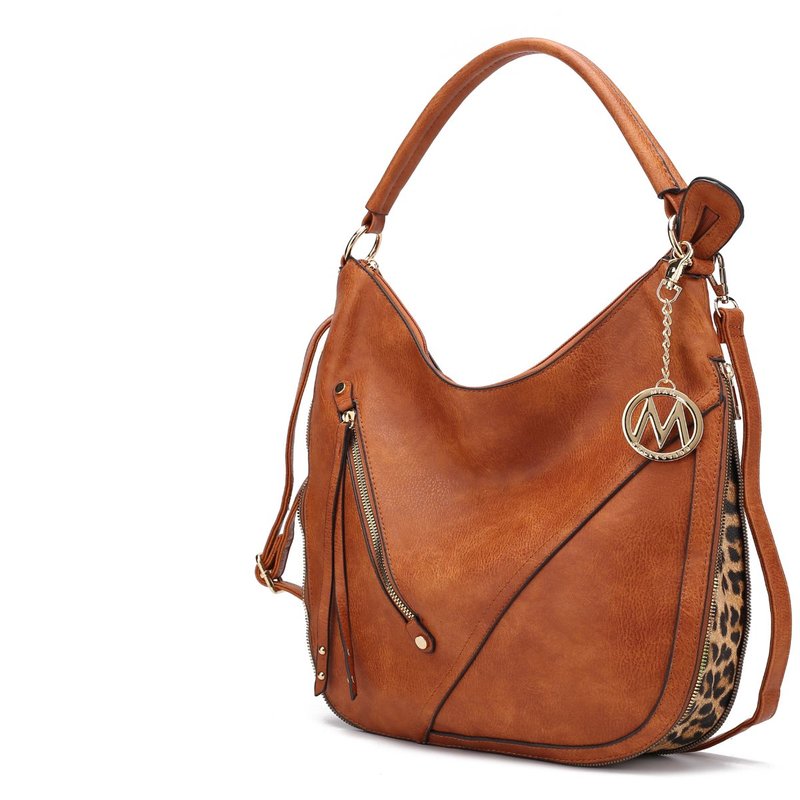 Mkf Collection By Mia K Lisanna Vegan Leather Hobo Handbag In Brown