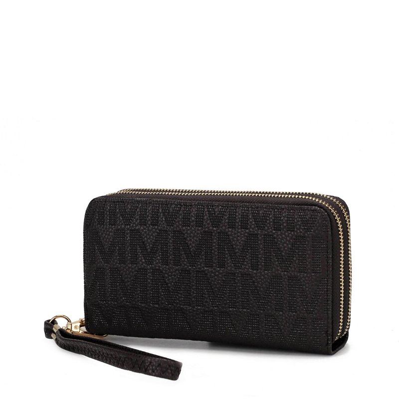 Mkf Collection By Mia K Lisbette Embossed M Signature Wallet In Brown