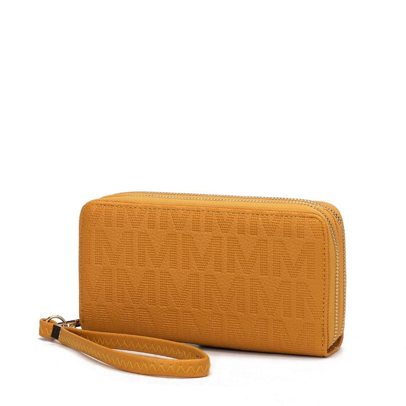 Mkf Collection By Mia K Lisbette Embossed M Signature Wallet In Yellow