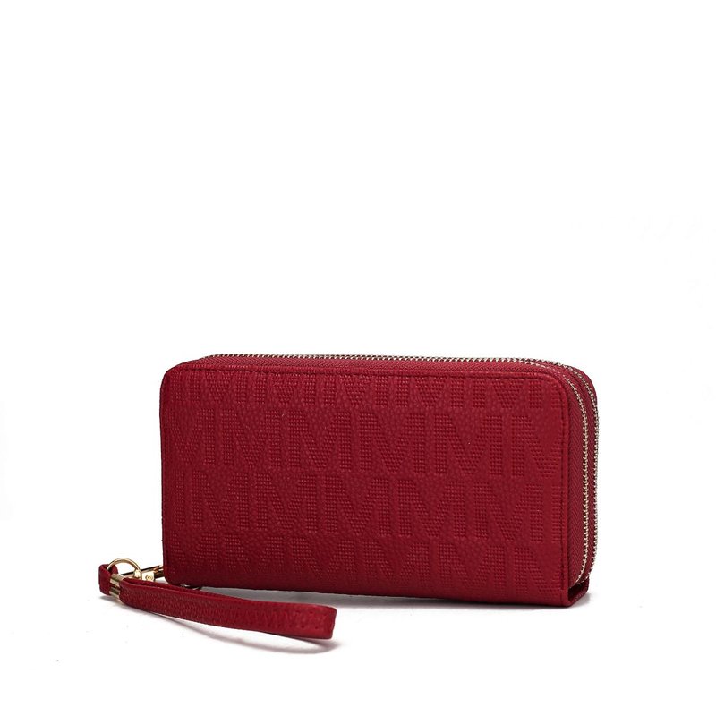 Mkf Collection By Mia K Lisbette Embossed M Signature Wallet In Red