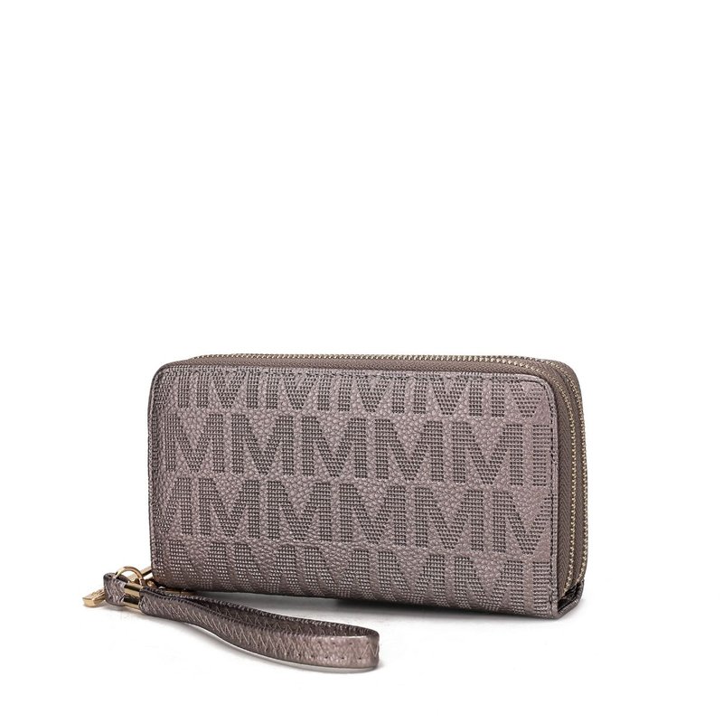 Mkf Collection By Mia K Lisbette Embossed M Signature Wallet In Gold