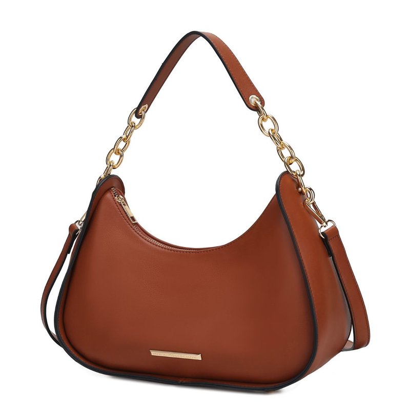 Mkf Collection By Mia K Lottie Vegan Leather Women's Shoulder Handbag In Brown