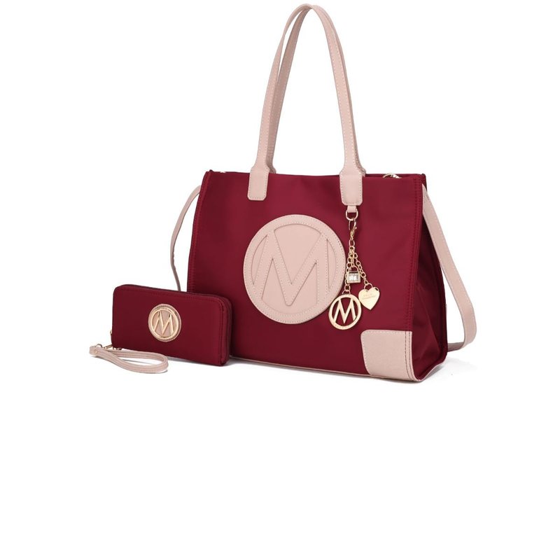 Shop Mkf Collection By Mia K Louise Tote And Wallet Set Handbag In Red