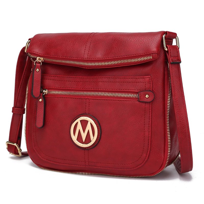 Mkf Collection By Mia K Luciana Vegan Leather Crossbody Handbag In Red