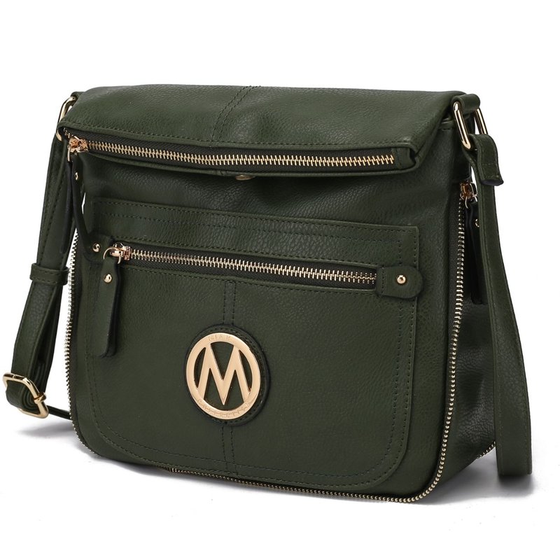 Mkf Collection By Mia K Luciana Vegan Leather Crossbody Handbag In Green