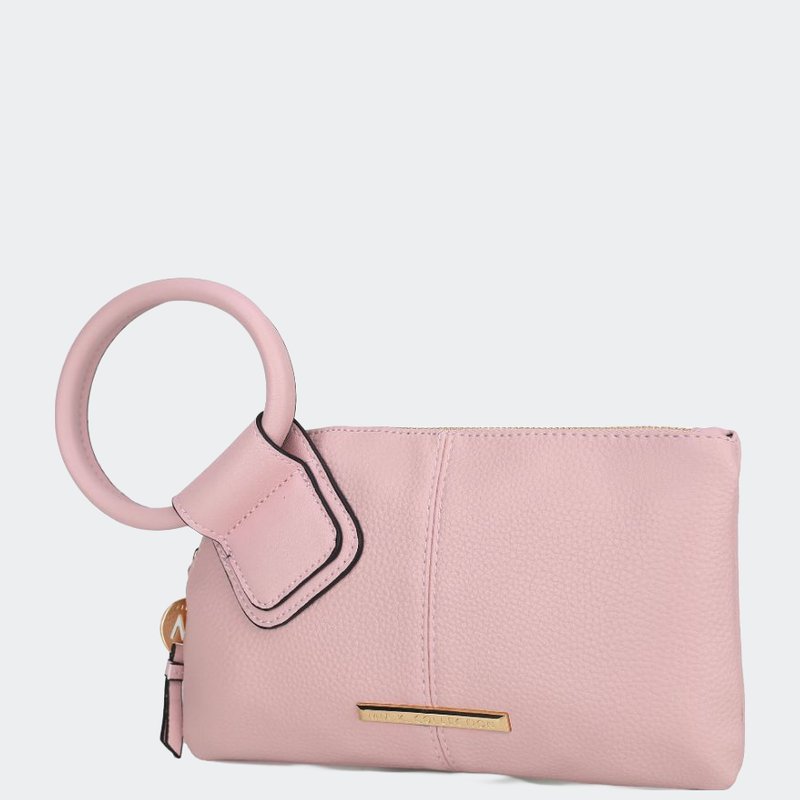 Mkf Collection By Mia K Luna Vegan Leather Clutch/wristlet For Women's In Pink