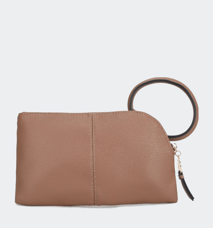 Shop Mkf Collection By Mia K Luna Vegan Leather Clutch/wristlet For Women's In Brown
