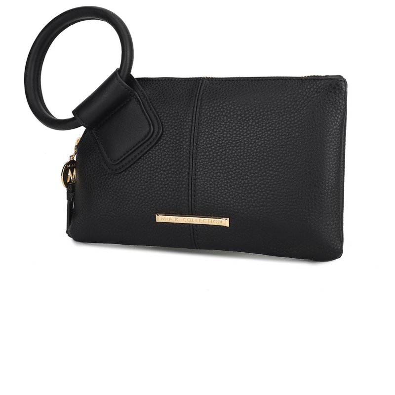 Mkf Collection By Mia K Luna Vegan Leather Clutch/wristlet For Women's In Black