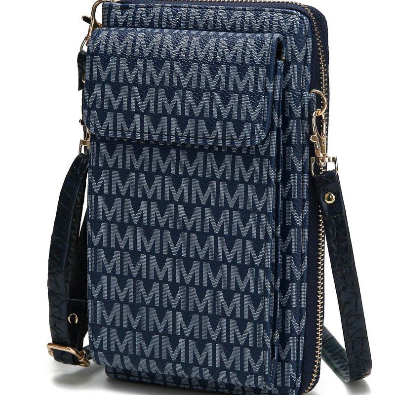 Mkf Collection By Mia K Mala Phone Wallet Crossbody Bag In Blue