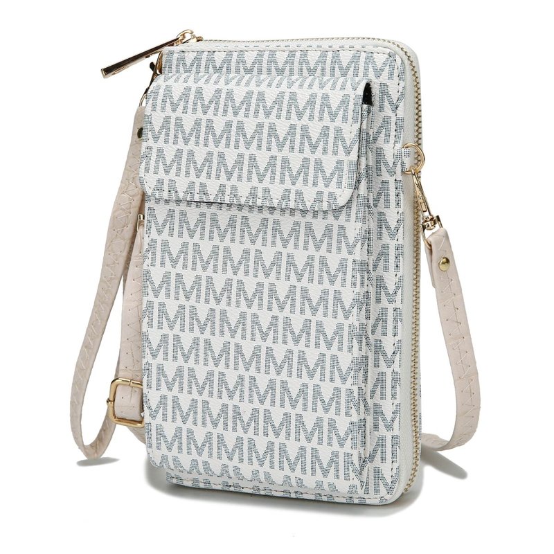 Mkf Collection By Mia K Mala Phone Wallet Crossbody Bag In White