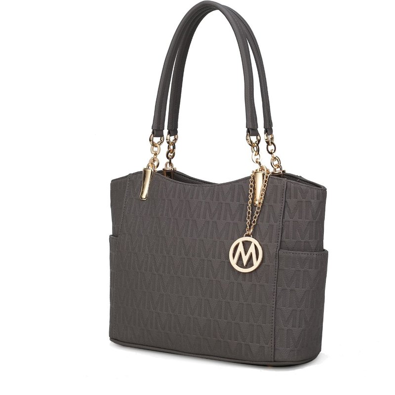 Mkf Collection By Mia K Malika M Signature Satchel Handbag In Grey