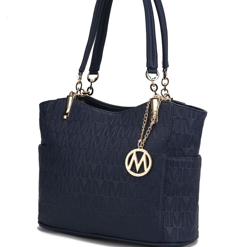 Mkf Collection By Mia K Malika M Signature Satchel Handbag In Blue