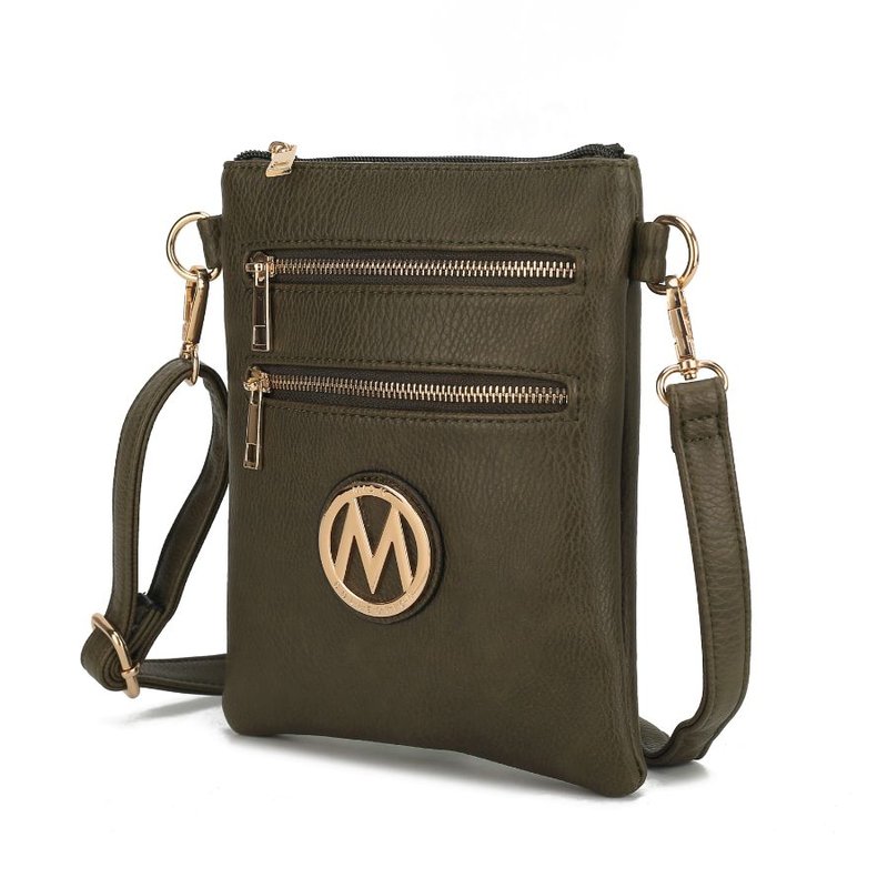 Mkf Collection By Mia K Medina Vegan Leather Crossbody Handbag In Green
